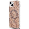 Etui Guess IML GCube MagSafe na iPhone 15 Plus / 14 Plus - brązowe