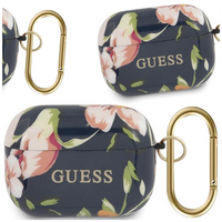 Etui Guess N.3 Flower Collection na AirPods Pro - niebieskie