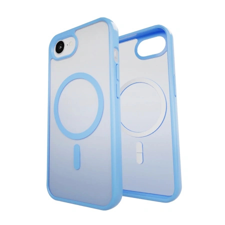 Etui silikonowe Puro Gradient MagSafe do iPhone 16e - niebieskie