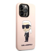 Karl Lagerfeld KLHMP14LSNIKBCP iPhone 14 Pro 6,1" hardcase różowy/pink Silicone Ikonik Magsafe