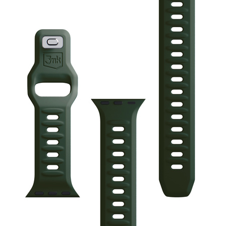 38/40/41/42 mm Dark Green (small) - 3mk Silicone Watch Strap for Apple