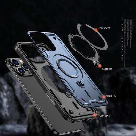 HURTEL ETUI MAGNETYCZNE DO IPHONE 16 PRO MAX Z DO MAGSAFE I WZMOCNIONĄ