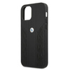 Etui BMW BMHCP12MRSPPK iPhone 12/12 Pro 6,1" czarny/black hardcase Leather Curve Perforate
