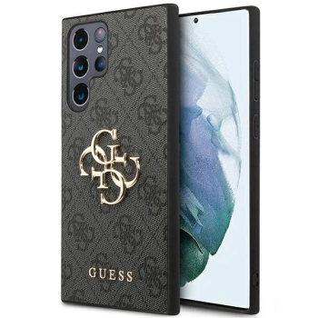GUESS CASE HARDCASE DO SAMSUNG S23 ULTRA S918 SZARY Z LOGO METALOWYM