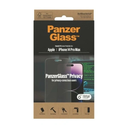 PANZERGLASS SZKŁO PRYWATYZUJĄCE ANTYBAKTERYJNE DO IPHONE 14 PRO MAX