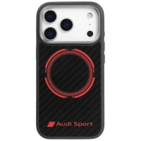 AUDI ETUI RSQ CARBON FIBER SPORT RED CIRCLE DO IPHONE 17 PRO MAGSAFE