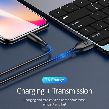 USAMS KABEL DO LIGHTNING 2A DO APPLE IPHONE 11 12 13 14 1M SZYBKA ŁADOWARKA