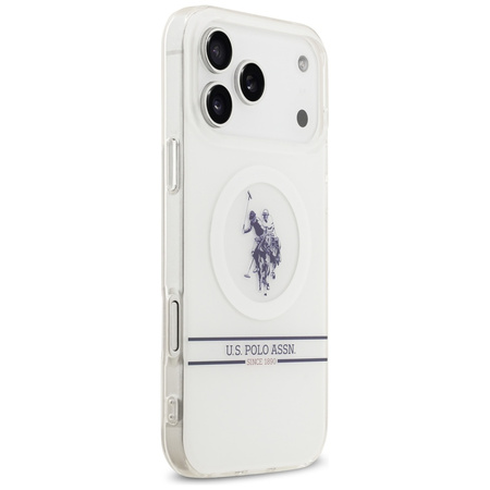 U.S. POLO ASSN. ETUI DH AND BOTTOM STRIPE LOGO DO MAGSAFE IPHONE 17 PRO