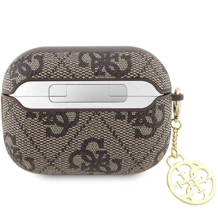 Etui Guess GUAP2G4GSMW na AirPods Pro 2 cover - brązowe 4G Charm Collection