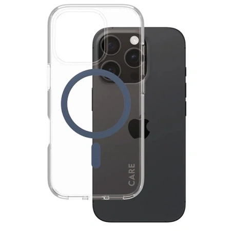 Etui CARE by PanzerGlass Flagship Case z MagSafe na iPhone 16 Pro - niebieskie