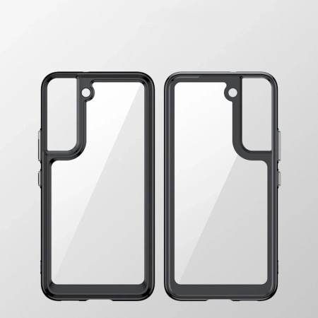 Outer Space Case etui do Samsung Galaxy S22+ (S22 Plus) sztywny pokrowiec z żelową ramką czerwony