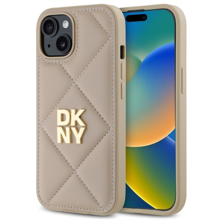 DKNY ETUI QUILTED STACK LOGO DO IPHONE 15 6.1 ZABEZPIECZENIE TELEFONU