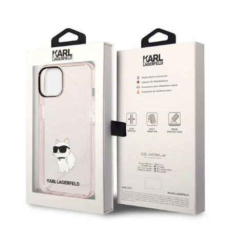 Karl Lagerfeld KLHCP14SHNCHTCP iPhone 14 6,1" różowy/pink hardcase Ikonik Choupette