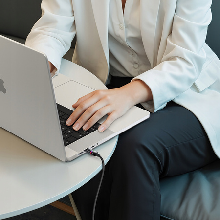 MCDODO KABEL USB-C DO TELEFONU SZYBKIE ŁADOWANIE TYP C 100W 1M LED CZARNY