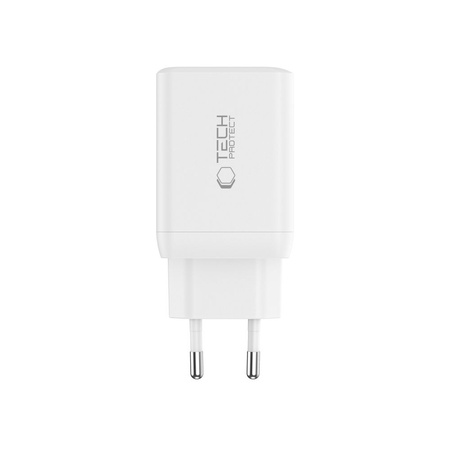 TECH-PROTECT ŁADOWARKA SIECIOWA 2-PORTOWA PD45W DO SMARTFONÓW NETWORK BIAŁA