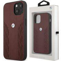 Etui BMW BMHCP13MRSPPR iPhone 13 6,1" czerwony/red hardcase Leather Curve Perforate