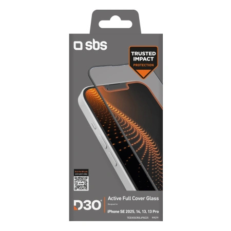 Szkło hartowane SBS Tempered Glass D3O z ramką do iPhone 16e