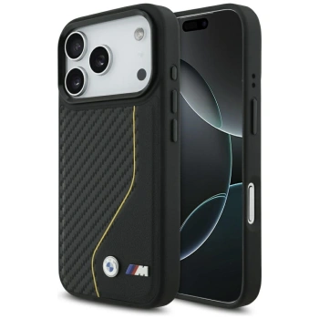 BMW ETUI M CARBON LINE LOGO DO IPHONE 17 PRO MAGSAFE OCHRONA Z WĘGLOWYM