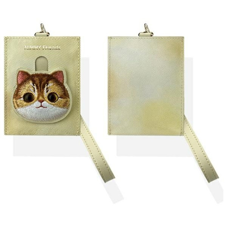 Nimmy Zestaw 3w1 torebka na telefon +    portfel + etui na lokalizator khaki Big Eyed Pet 2.0 Cat
