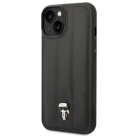 Etui Karl Lagerfeld KLHCP14MPSQPK na iPhone 14 Plus hardcase - czarne Puffy Ikonik Pin