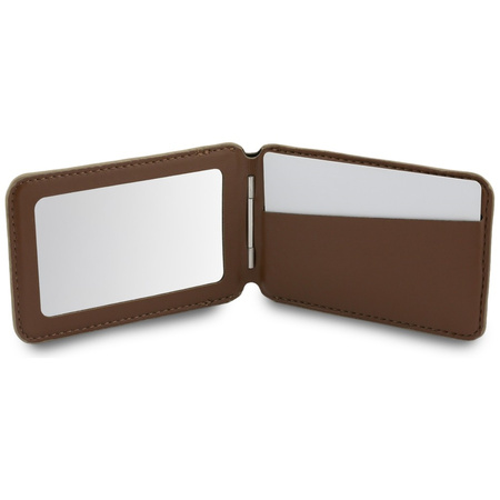 Portfel z lusterkiem Guess 4G Stand & Mirror Magsafe brązowy