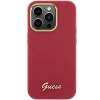 Etui Guess Silicone Script Metal Logo & Frame na iPhone 15 Pro - czewony