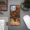 Etui z drewna i żywicy na iPhone 15 Pro Max MagSafe Bewood Unique Orange - pomarańczowo-czarne