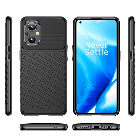 Thunder Case elastyczne pancerne etui pokrowiec OnePlus Nord N200 5G czarny
