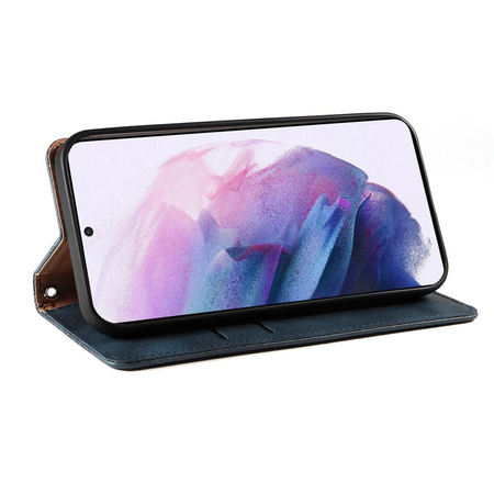 Magnet Strap Case etui Samsung Galaxy A23 5G pokrowiec z klapką portfel mini smycz podstawka niebieskie