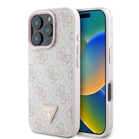 GUESS ETUI CASE HARDCASE DO IPHONE 16 PRO MAX 6.9 SKÓRZANE Z BROKATEM