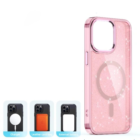 HURTEL ETUI GLITTER CASE DO IPHONE 16 PRO MAX DO MAGSAFE MAGNETYCZNY