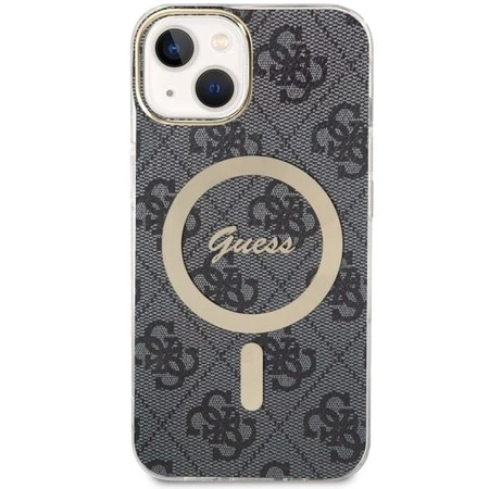 Etui Guess 4G MagSafe na iPhone 14 Plus - czarne
