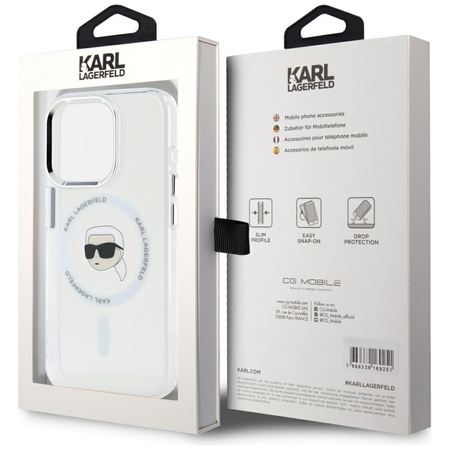 KARL LAGERFELD POKROWIEC MAGNETYCZNY DO IPHONE 15 PRO MAX KARL HEAD METAL