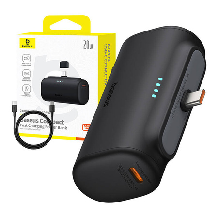 BASEUS POWERBANK 5000MAH 20W DO TELEFONÓW USB-C SZYBKIE ŁADOWANIE Z FUNKCJĄ