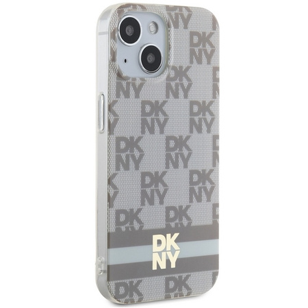 DKNY ETUI HARDCASE DO IPHONE 15 14 13 6.1 DO MAGSAFE CHECKERED MONO STRIPE