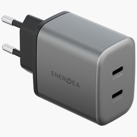 ENERGEA ŁADOWARKA SIECIOWA AMPCHARGE GAN45 2XUSB-C PD PPS QC3.0 45W