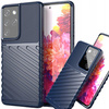 Thunder Case elastyczne pancerne etui pokrowiec Samsung Galaxy S22 Ultra niebieski