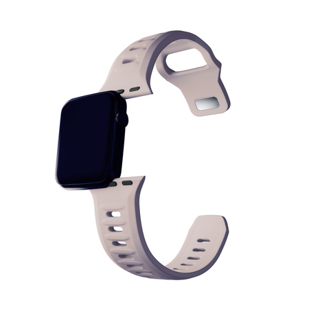 42/44/45/46/49 mm Latte (big) - 3mk Silicone Watch Strap for Apple
