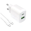 PURO ŁADOWARKA SIECIOWA 20W USB-A USB-C DO TELEFONÓW APPLE IPHONE 13 14 PRO