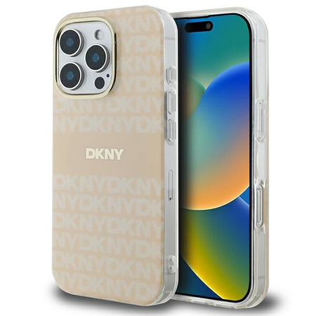 DKNY POKROWIEC HARDCASE DO IPHONE 16 PRO DO MAGSAFE REPEAT TEXTURE STRIPE