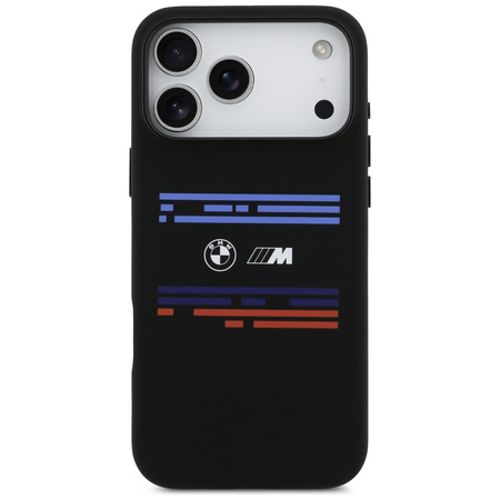 Etui BMW M Silicon Horizontal Line       MagSafe do iPhone 17 Pro Max czarny