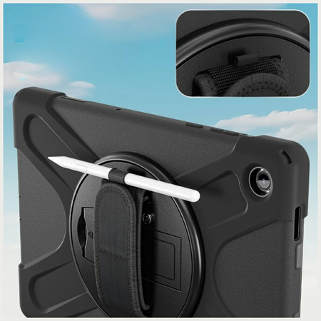 Pancerne etui z uchwytem 4smarts Rugged  Case Grip do Samsung Galaxy Tab A11+ czarny