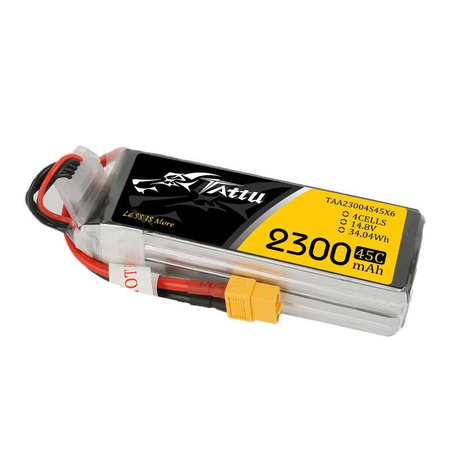 TATTU AKUMULATOR 2300MAH 14,8V 75C 4S1P XT60 DO MODELI RC ZASILANIE DRONÓW