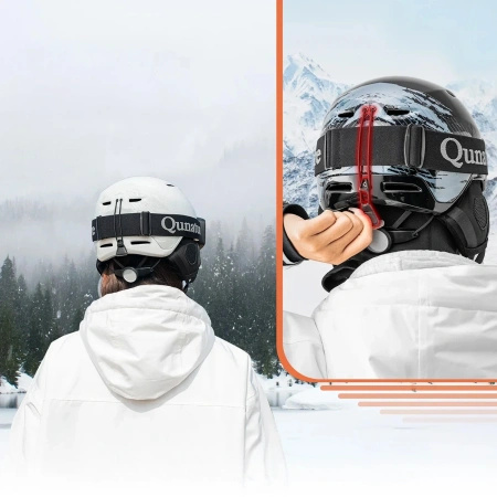 Kask narciarski Qunature 10130003001 z nausznikami snowboard rozmiar L - biały