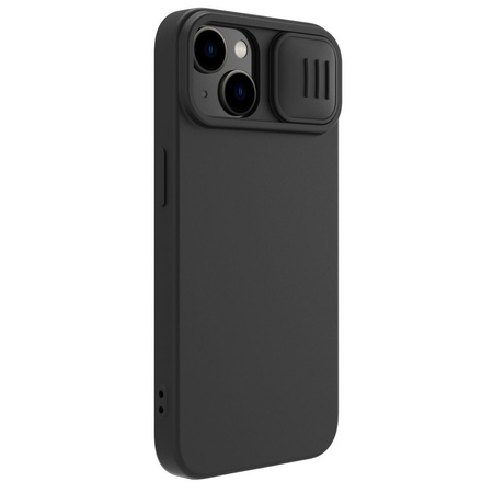 Nillkin CamShield Silky Silicone Case etui iPhone 14 Plus pokrowiec z osłoną na aparat czarny