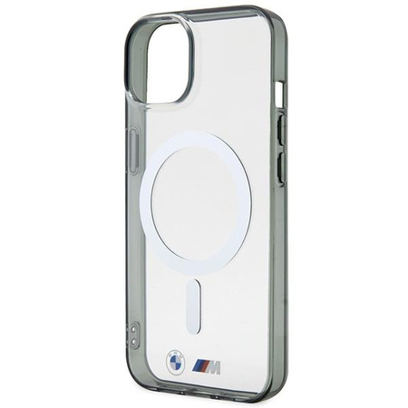 Etui BMW BMHMP14MHCRS na iPhone 14 Plus 6.7" - przezroczyste hardcase Silver Ring MagSafe