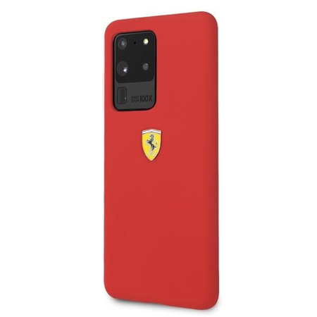 Etui Ferrari Hardcase Silicone na Samsung Galaxy S20 Ultra - czerwone