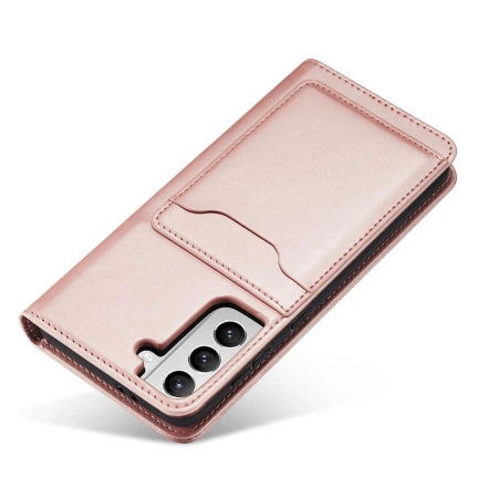 HURTEL ETUI MAGNET CARD POKROWIEC DO SAMSUNG GALAXY S22 PLUS PORTFEL RÓŻOWY