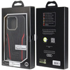 Audi Genuine Leather MagSafe iPhone 14 Pro 6.1 czarno-czerwony/black-red hardcase AU-TPUPCMIP14P-R8/D3-RD