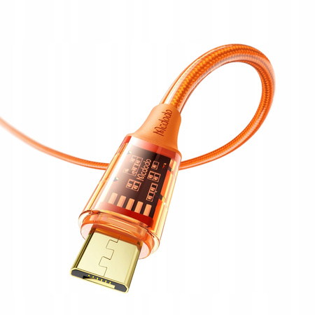 Kabel do telefonu, mocny, szybkie ładowanie, Micro USB, QC 4.0, 3A, 1.2m, pomarańczowy, Mcdodo